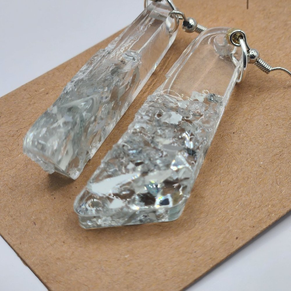 NEW Shattered Glass Icicle Earrings